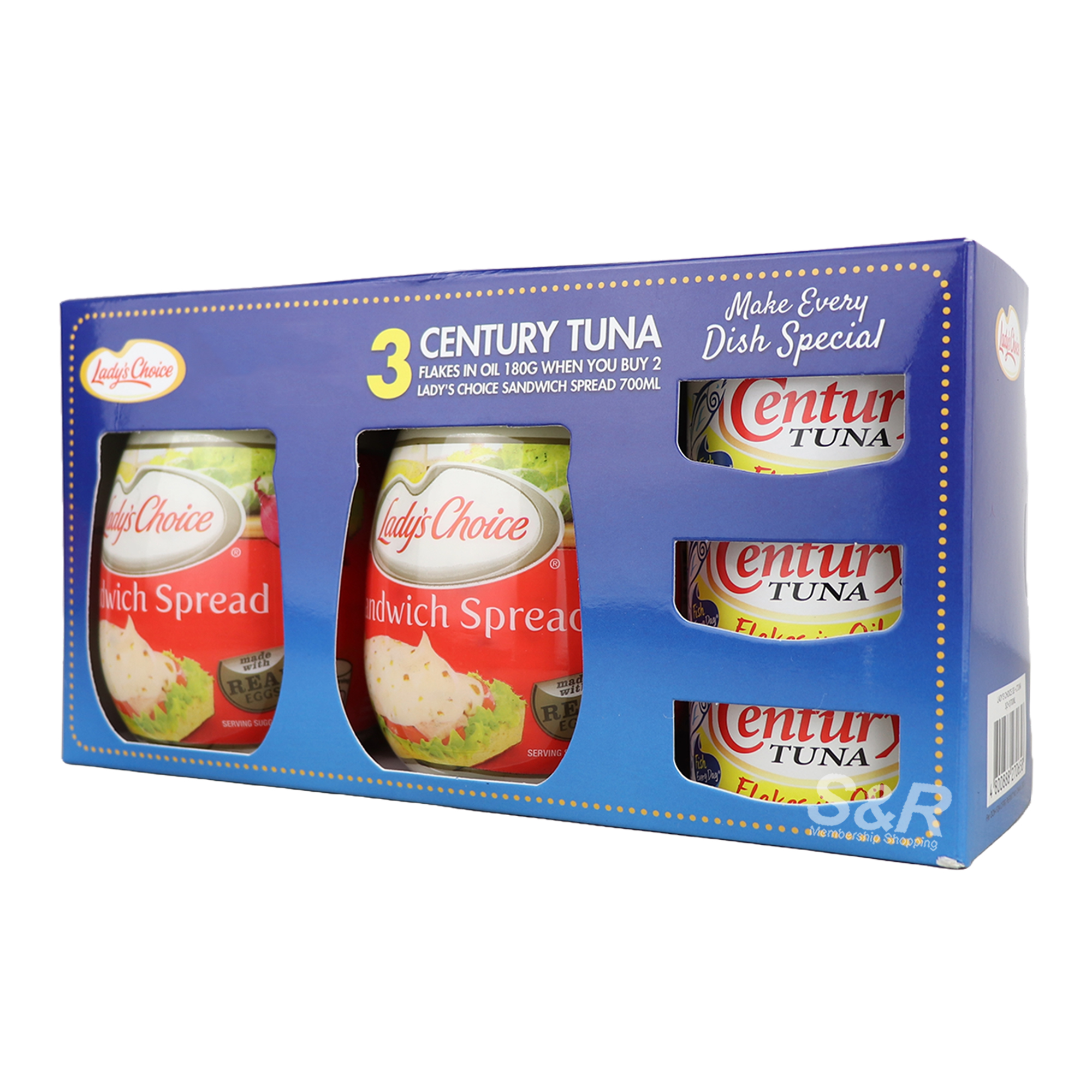 Lady's Choice Sandwich Spread w/ Century Tuna Flakes in Oil 5pc set Lady's Choice Sandwich Spread w/ Century Tuna Flakes in Oil 5pc set